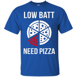 Low Batt Need Pizza Funny Pizza T-shirt