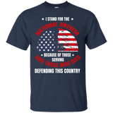 I Stand For The National Anthem - Veteran Pride T-shirt_black