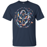 Pekingese Shirts - Pekingese Geometric Colorful T Shirt_Black