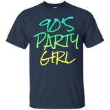 Womens 90's Party Girl disco retro girls funny t-shirt_Black