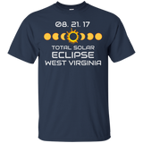 WEST VIRGINIA Solar Eclipse Souvenir Gift T Shirt_Black