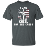 I Don't Kneel Christian T-shirt (design On Back Of Shirt)_black=