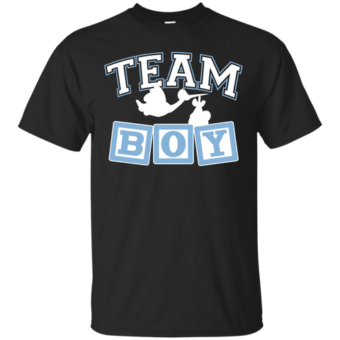 TEAM BOY Baby Shower Gender Reveal Shirt_Black