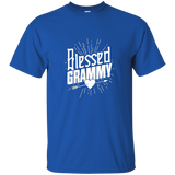 Womens Blessed Grammy T-Shirt Fun Gift Grandma of Mothers Day_Black