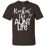 rocking the aunt life tshirt unnt love uncle and daughter_Black