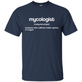 Mycologist Definition Spores Molds Fungus Collect T-Shirt_Black