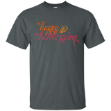 Happy Thanksgiving Leaf T-shirt_black