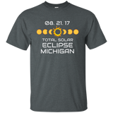 MICHIGAN Solar Eclipse Souvenir Gift T Shirt_Black