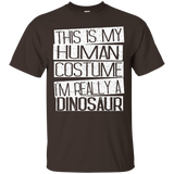 This Is My Human Costume I'm Really A Dinosaur T-shirt_black=