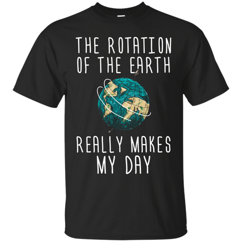 Rotation Of The Earth Funny Science Teacher T-Shirt_Black
