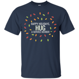 Happy Holidays Hug A Service Member Military Shirt_black