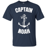 Captain Noah T-shirt Personalized Boat Captain Shirt_black=