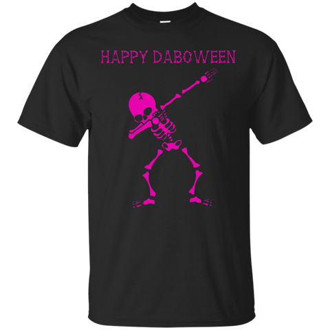 Dabbing Skeleton Shirt Kids, Bones, Glow Effect, Halloween_black=