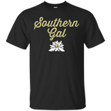 Womens Southern Girl Magnolia Graphic Tee_Black