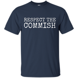Respect the Commish Fantasy Football Commissioner T-Shirts_Black