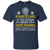 My Bouvier Des Flandres Is Why I Wake Up T-Shirt_Black