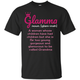 Glamma Funny Definition Shirt, Gift For Grandma_black=