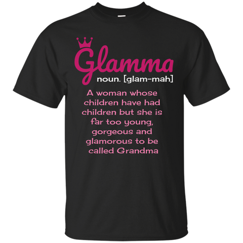 Glamma Funny Definition Shirt, Gift For Grandma_black=