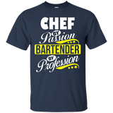 Chef By Passion Bartender By Profession T Shirt_black