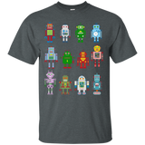 Robot T-Shirt Robotics Retro Team 12 Toy Fun Eng AI Nerd Tee_Black