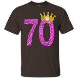 70th Birthday Shirt Princess Crown_black=