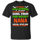 NANA - HALLOWEEN SORE, TIRED - MOODY FUNNY SHIRT_Black