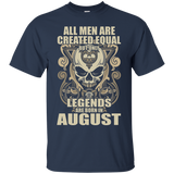 Only Legends Are Born In August T-Shirt_Black