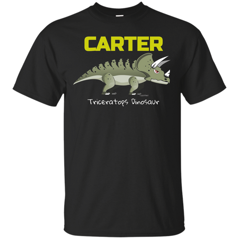 Dinosaur Personalized Name Carter Best Price Tshirt_black=