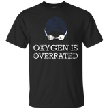 Oxygen is Overrated T-Shirt, Funny Swimming Swim Team Gift_Black