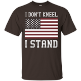 I Don't Kneel - I Stand Honor Flag American Shirt_black