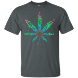 Rainbow Marijuana T-shirt Weed Blunt and Cannabis Smoker Shi_Black