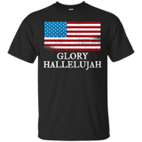 Glory Hallelujah American Flag T-shirt_black