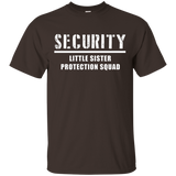 Security Little Sister Protection Squad Big Brother T-Shirt_Black