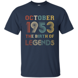 October 1953 The Birth Of Legends Birthday T-shirt_black=