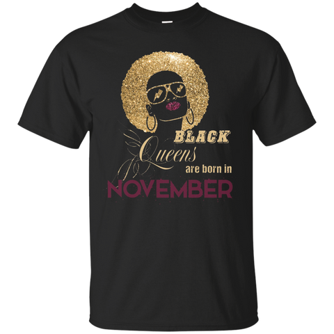 Women's Women's Black Queens Are Born In November - Birthday T-Shirt_Black