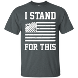 I Stand For This - I Don't Kneel American Flag Shirt_black