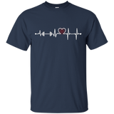 Weightlifting Heartbeat T-shirt - Working Out Heartbeat Ts_Black