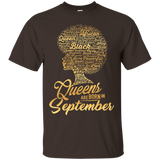 Black Queens Are Born In September Shirt Birthday Gift Tee_black=