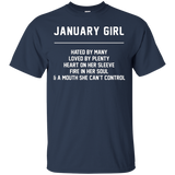 Womens January girl hated by many loved by plenty fire in her soul_Black