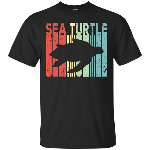Sea Turtle Vintage T Shirt_Black