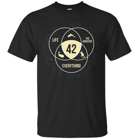 the answer to life universe and everything t-shirt_Black