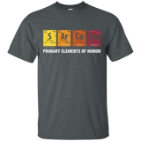 Sarcasm Elements of Humor Periodic Table Graphic T-Shirt_Black