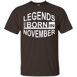 Legends Are Born In November T-shirt - Funny Birthday Shirts