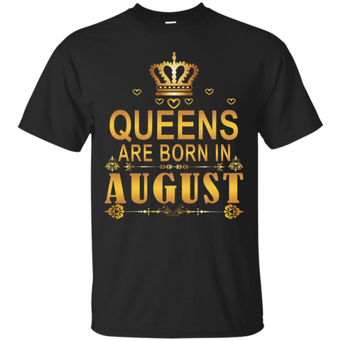 Queens Are Born In August TShirt_Black