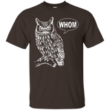 Owl Grammar T-Shirt Whom English Teacher Editor Cool Gift_Black