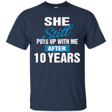 Mens 10 Years Anniversary Shirt - Funny Anniversary Gift For Him_black=