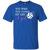 You Wish You Could Hit Like A Girl Funny Volleyball T-Shirt_Black