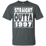 Straight Outta 1997 Funny 20th Birthday Party T-Shirt_Black