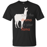 Save the Drama For Your Llama Funny Llama Shirts For Kids_Black