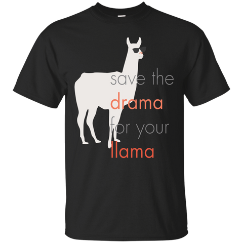 Save the Drama For Your Llama Funny Llama Shirts For Kids_Black